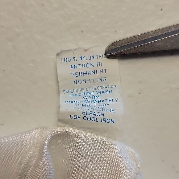 Ashley Taylor Vintage White Half Slip Cami Tank Top Lace Women's Medium - Picture 6 of 7